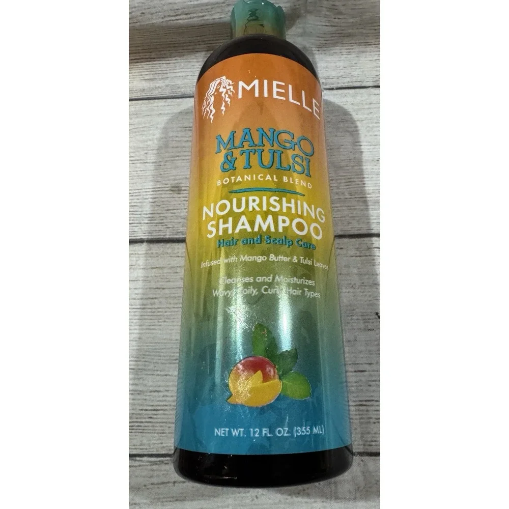 Mielle Mango & Tulsi Botanical Blend Nourishing Shampoo 12 ounce Bottle